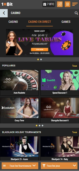 Casino 1X-Bit - Jeux en Direct XBit1 FR Avis - Essayer de Jouer Live Casino Aujourd’hui