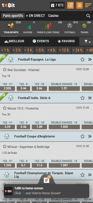 Casino 1X-Bit - Parier sur les Sports Casino en Ligne 1X Bit Presente Sportsbook avec Superbe Maintenance