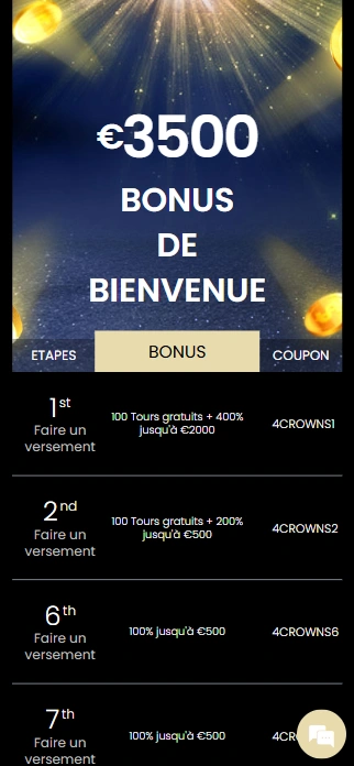 Bonus de Bienvenue en Casino 4-Crowns Profitez de Top no Deposit Bonus Codes au 4 Crown Casino en France