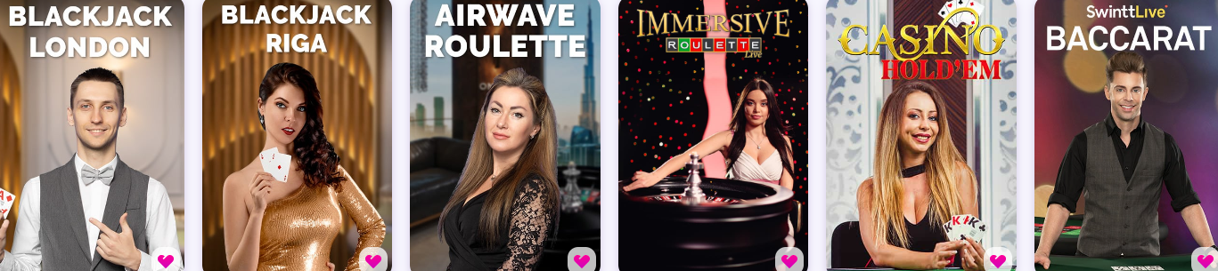 jeux 7 Signs Casino en ligne avec Croupier en direct