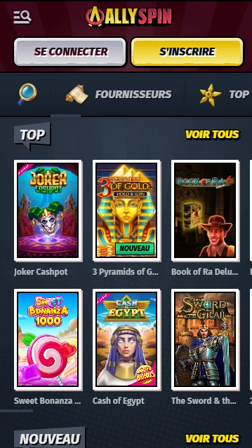Jeux en Ally-Spin Casino Le Plus Populaire Machine à Sous Ally Spin Avis pour les Joueurs Français