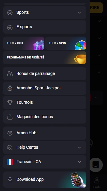 Version Mobile par AmonBet Online AmonBetCasino avec Réel Application pour le Plaisir