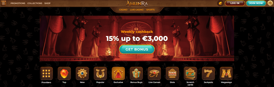 Propos du Amunra Casino Analyse du Casino Amun Ra en Ligne France