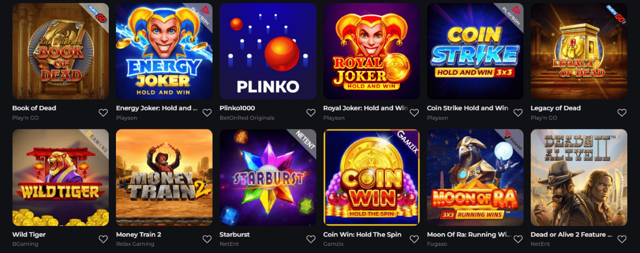 Jeux sur Casino BetOnRed Avis des Meilleurs Jeux au Casino Bet On Red en Ligne 2025