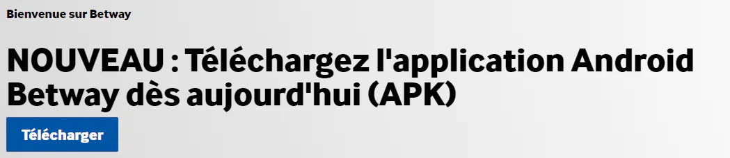 bonus BetWay Live Casino App pour Android