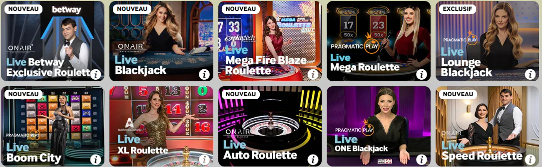 bonus Betway - Live casino & Roulette Meilleur Jeux