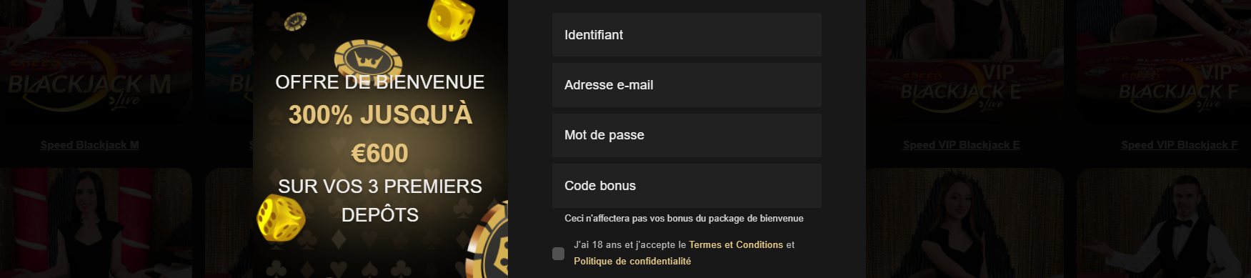 Bonus de bienvenue Black Label Casino Bonus sans Dépôt au Black Casino en Ligne France