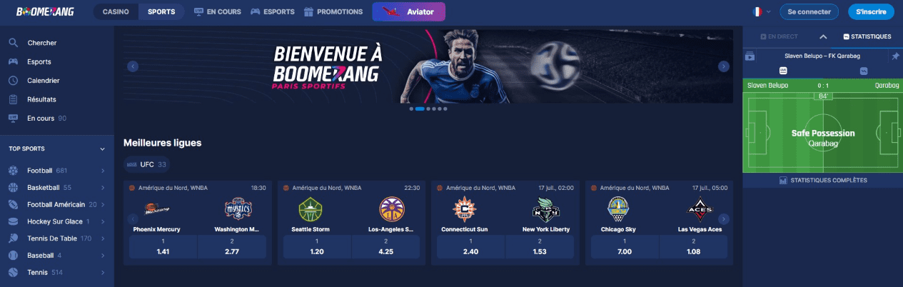 Revue Détaillé de Casino Boomerang Bet en Ligne