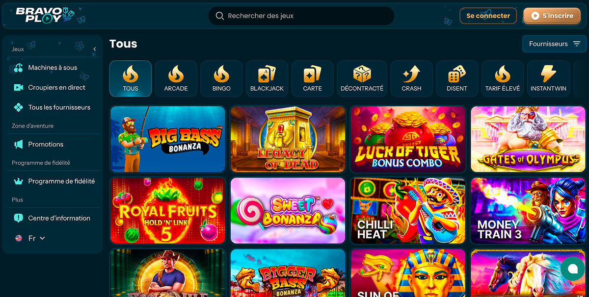 Slots de Casino Online BravoPlay