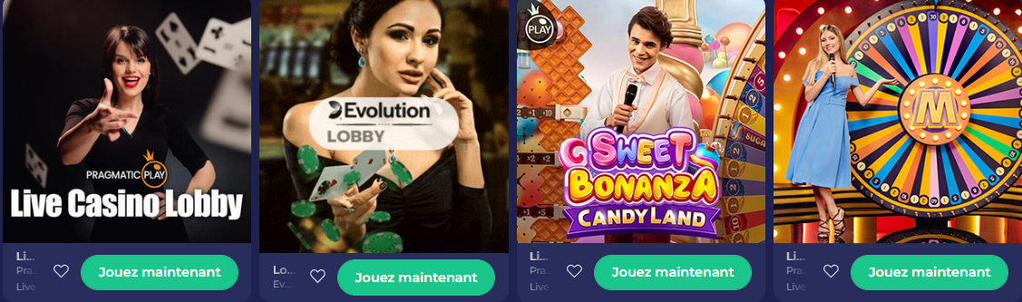 jeux Jouez le jackpot en direct sur Bruno Casino