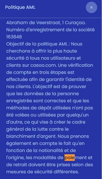Méthodes de Paiement au Casino Casoo Dépôt et Retrait des Fonds sur FR Casoo au Mon Compte