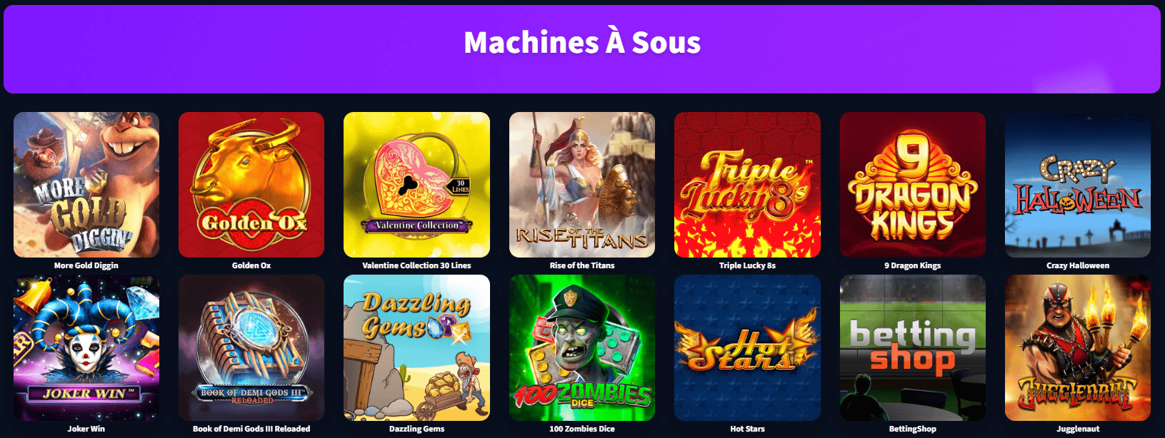 Slots au CazWin Casino Machines à Sous Jeux au Casino Caz Win FR sur Internet