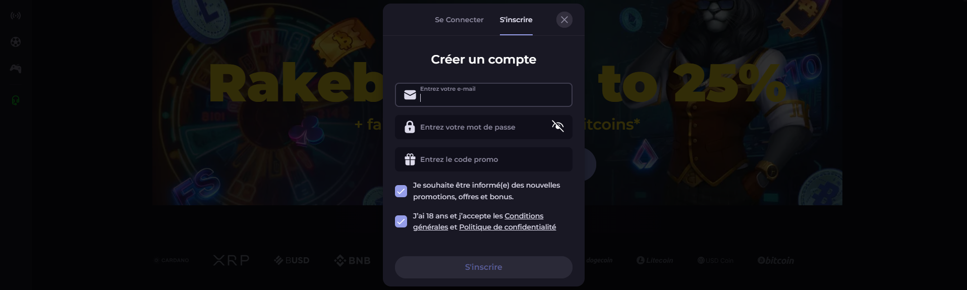 Inscription au CryptoLeo Casino S inscrire et Login sur Crypto-Leo Casino FR