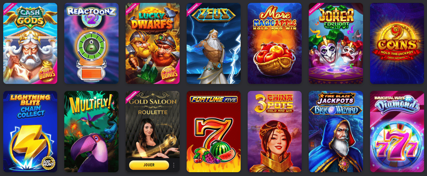 Jeux au FezBet Casino FezBet Casino Français - Tous Jeux avec Bonus