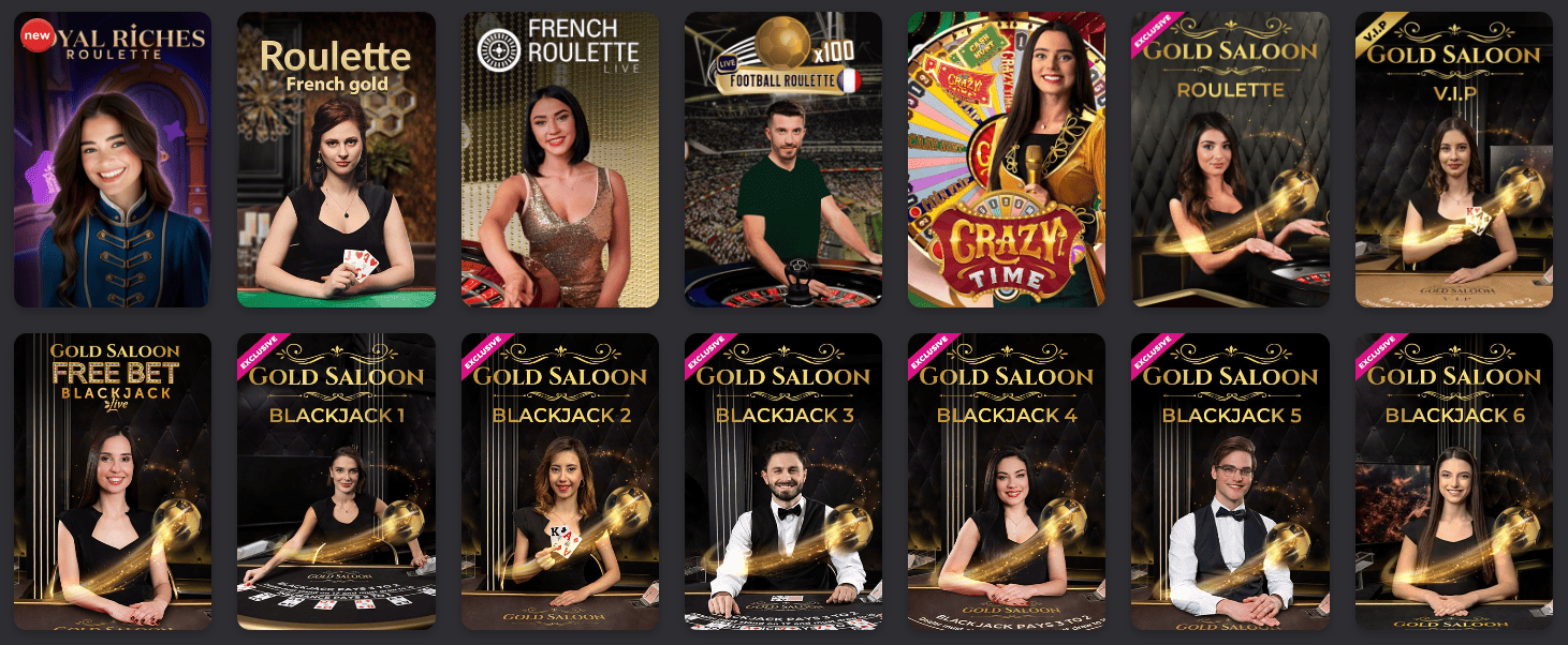 Live Casino au FezBet Casino Casino Fez-Bet - Croupier en Direct Jeux sur App