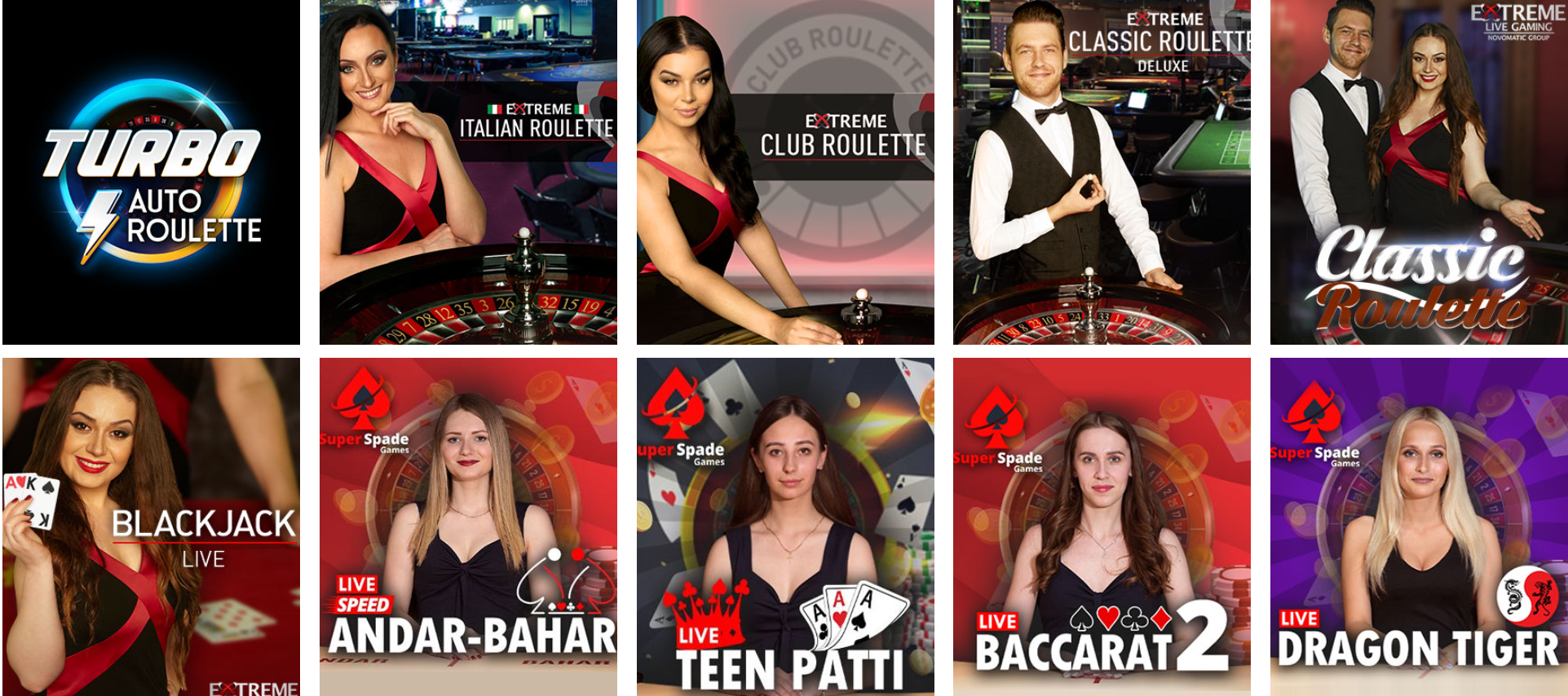 jeux Revue Jeux en Direct proposés Casino Gale et Martin