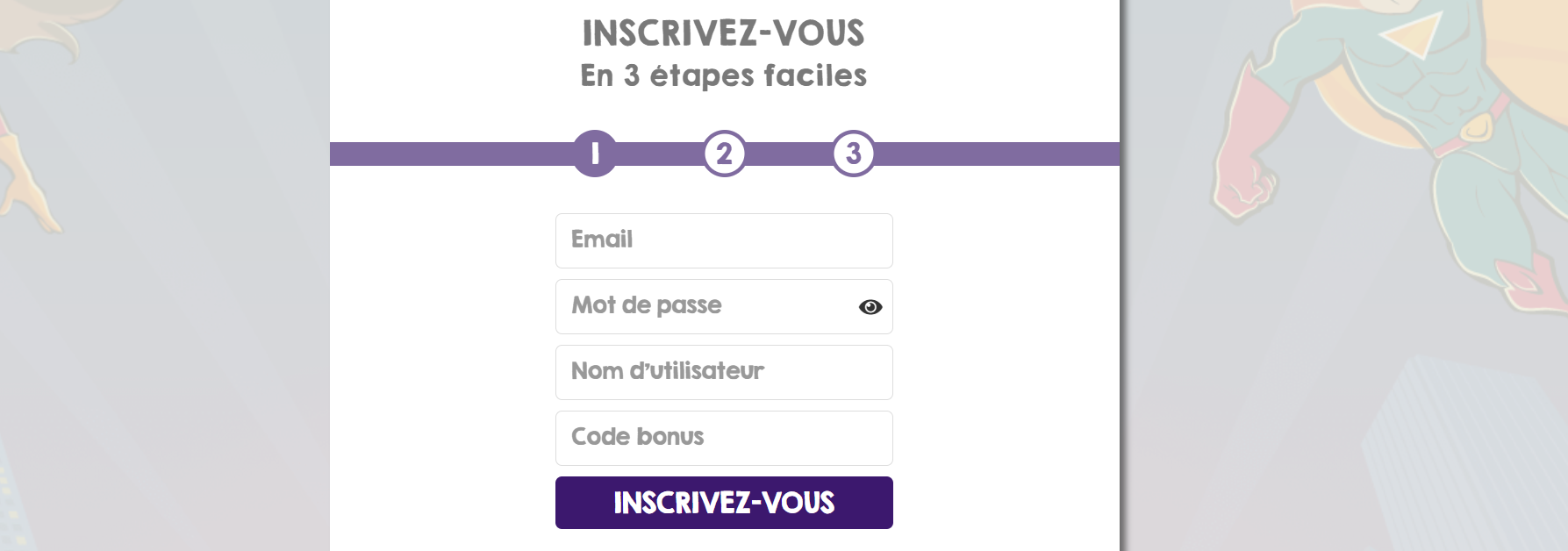 inscription Casino Gale&Martin l'enregistrement de nouveaux joueurs