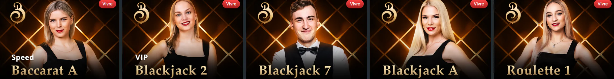 jeux Jeux en direct proposés par les meilleurs développeurs sur le site du casino Million Spin