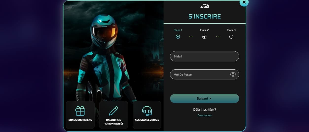Registre au Casino Grandz Rapide Connexion et Inscription à àGrandzRace Casino pour Jouer