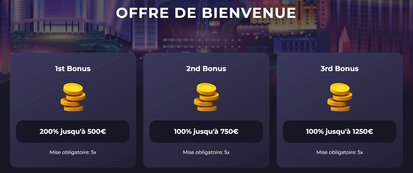 Welcome Bonus au Gxmble Casino Offre de Bienvenue dans les CasinoGxmble en Ligne Français Promotion