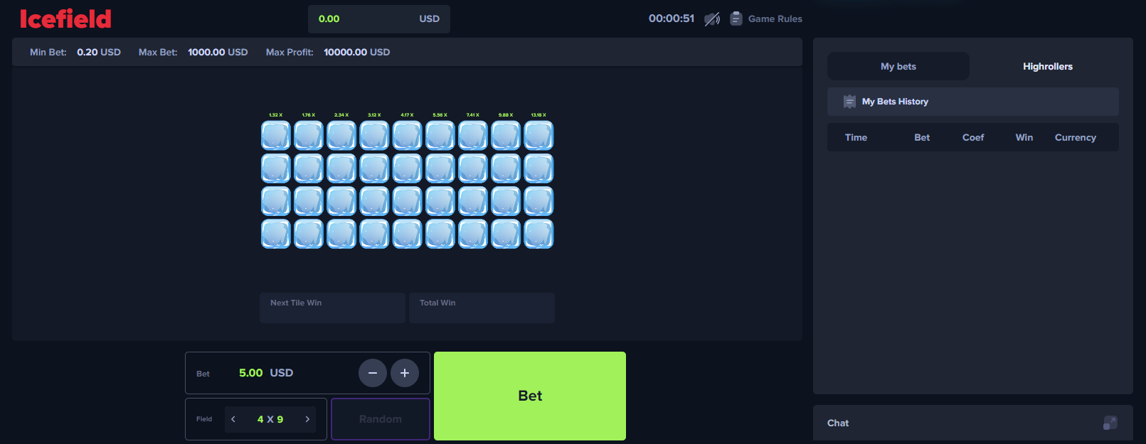 Interface du Jeu de Yeti en Ligne