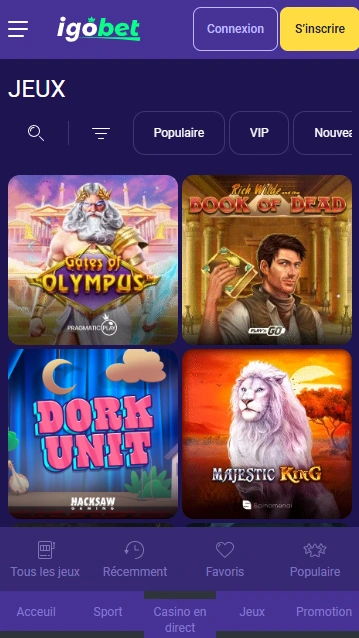 Jouer Maintenant les Meilleurs Jeux sur Igo-Bets Casino en 2025