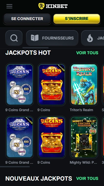 Jackpots sur Casino KinBet Découvrez les Jeux de Jackpot en FR BetKin Aujourd’hui