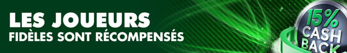 bonus 15% Cashback sur tous les dépôts au casino Le Coin Flip