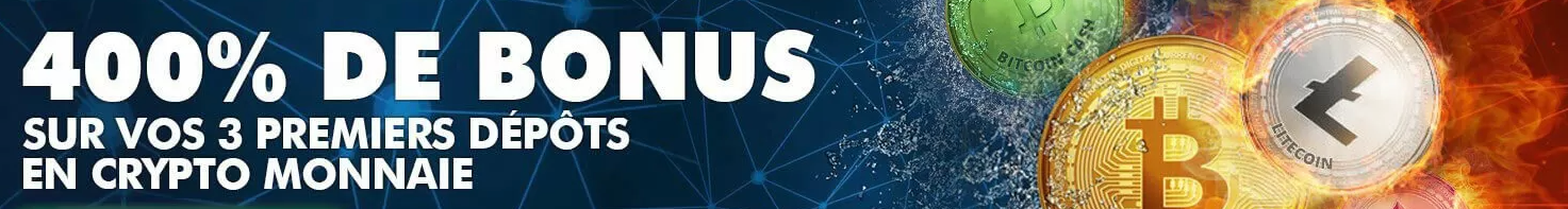 bonus Casino Le Coin Flip Bonus - 400% sur vos 3 premiers dépôts en crypto-monnaies
