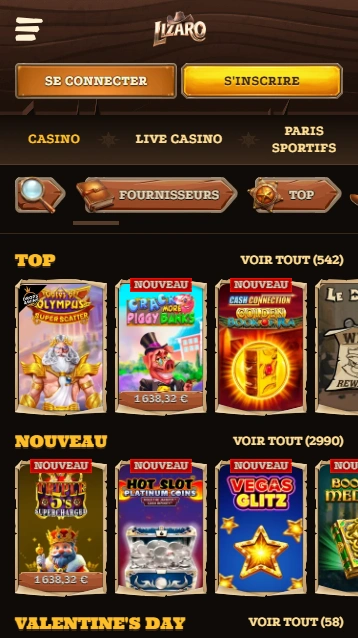 Jeux au Lizaro Casino Jouez à Casino en Ligne Lizaro Grâce à les Plus Populaires Machines à Sous