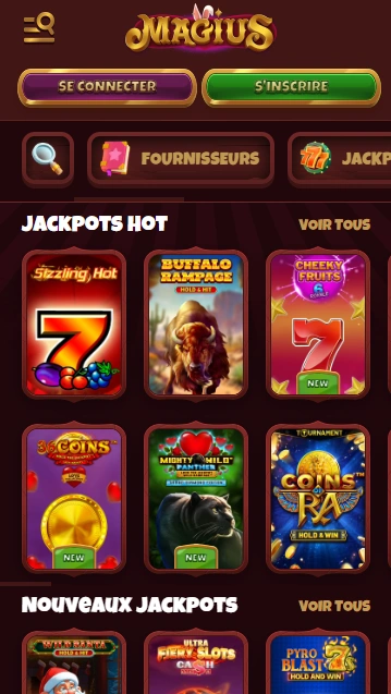 Jackpot Jeux au Magius Casino Vérifié Magius-Casino Avis de Jackpot Slots pour les Joueurs Français