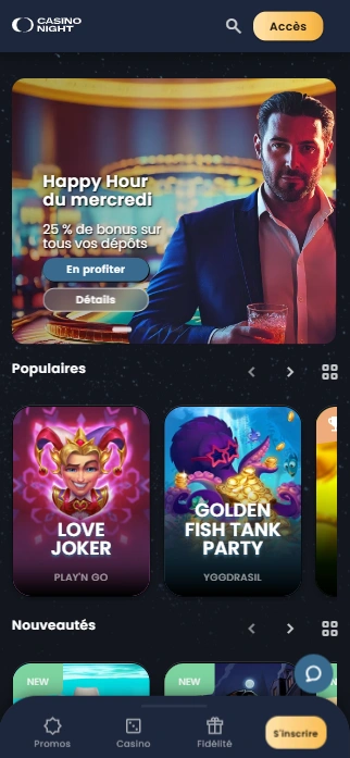 Propos du Casino-Night Top Casino-Night Avis pour les Joueurs Français
