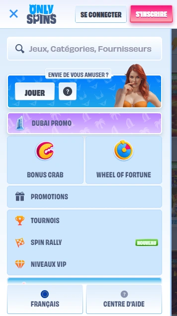 Version Mobile par OnlySpins Spins Only Online Casino