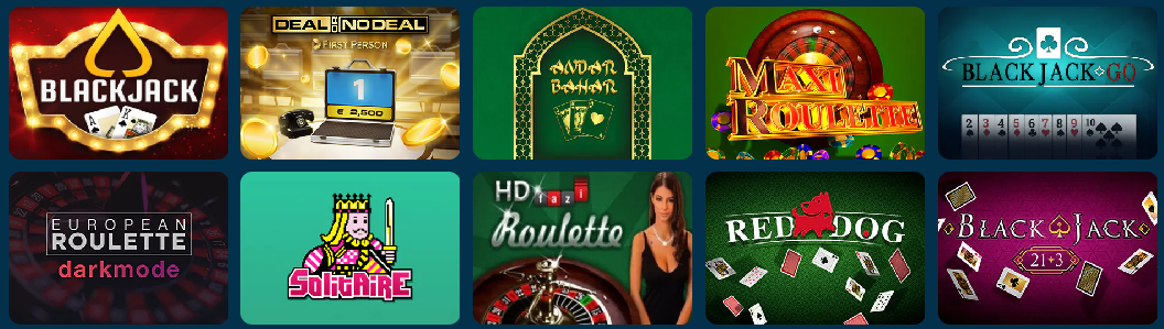 Jeux de Table au Paradise Win Casino Casino Paradise-Win Représente Traditionnelle Jeux de Cartes en France