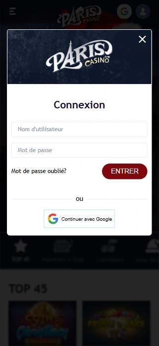 Login à Casino Paris Découvrez Paris VIP Casino Avis et Connexion