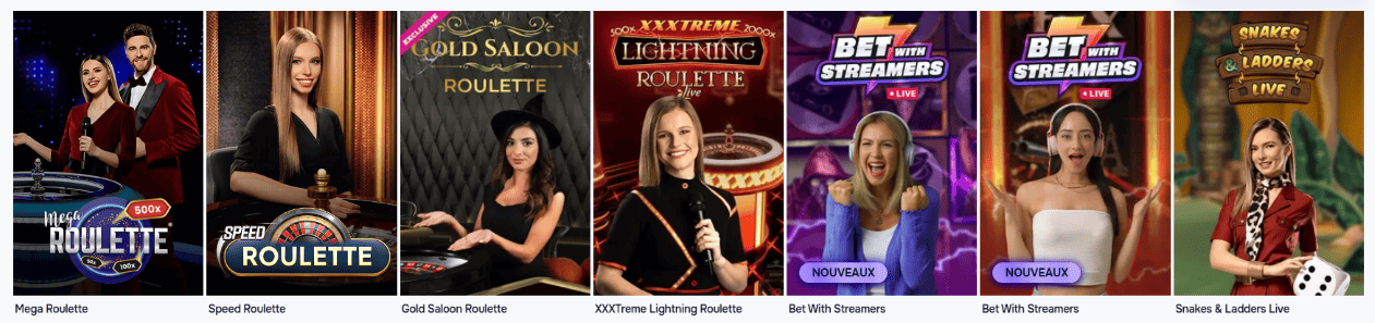 Live Jeux en SG Casino FR CasinoSG avec le Plus Populaire Jeux en Direct pour le Plaisir