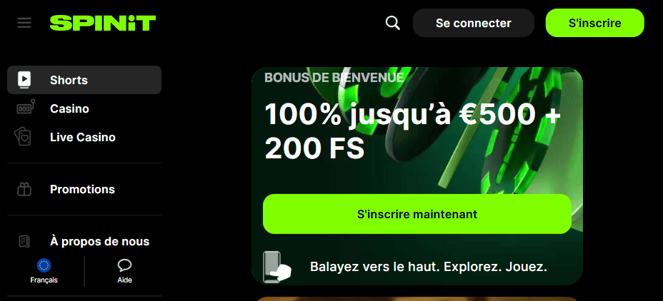 Bonus de Bienvenue au Casino Spinit Obtenir Bonus Sans Dépôt en Casino en Ligne Spinit