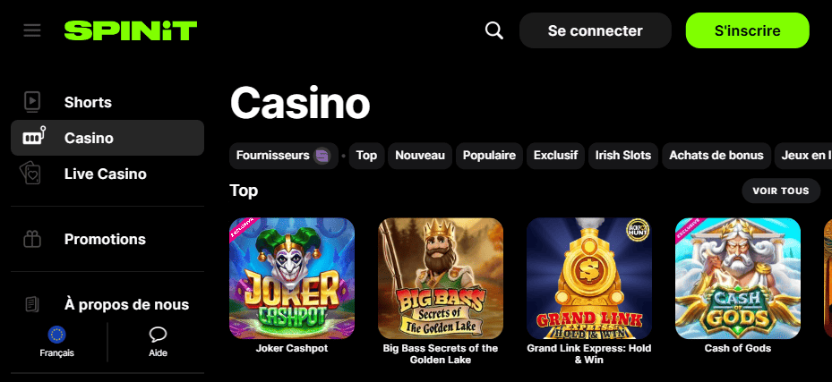 Casino Jeux au Casino Spinit Meilleurs Jeux sur Spinit Casino en Ligne