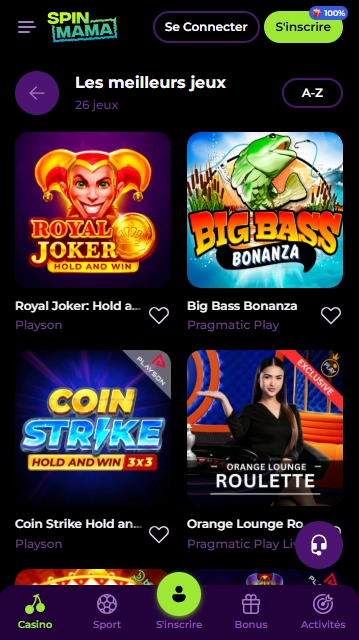 Jeux en Casino Spin Mama Sérieux Jeux sur Casino Spin-Mama pour le Plaisir Aujourd’hui