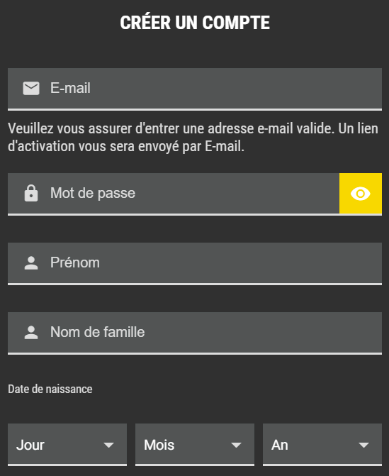 S'inscrire Se connecter à mon compte au SpinMillion29