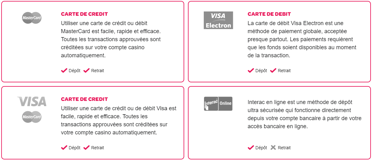 Paiement et Withtrawals au SpinPalace Casino Login au www.spinpalace.com pour Retirer de l'Argent de Votre Mobile
