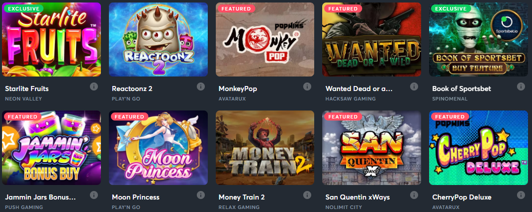 jeux Casino en ligne Sportsbet.io crypto jeux machines à sous