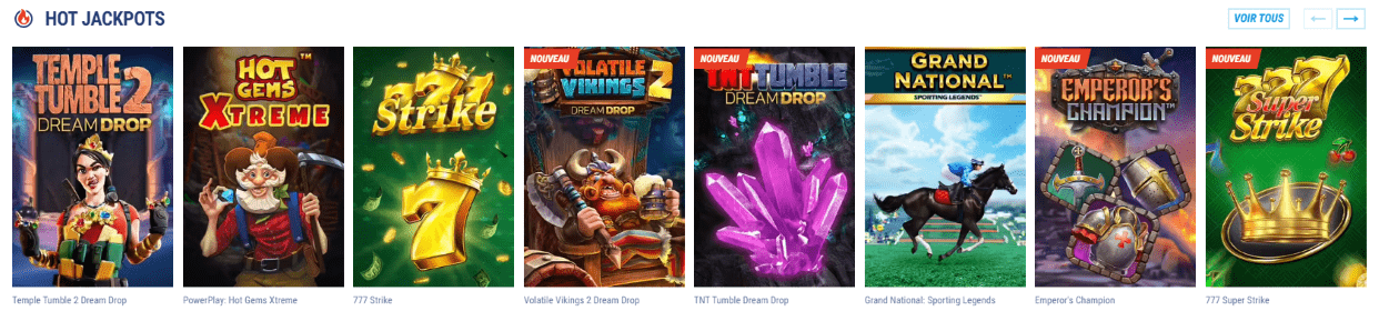 Jackpot Jeux sur Tikitaka Casino TakaTiki Casino FR Presente Jeux avec le Jackpot Pour le Plaisir