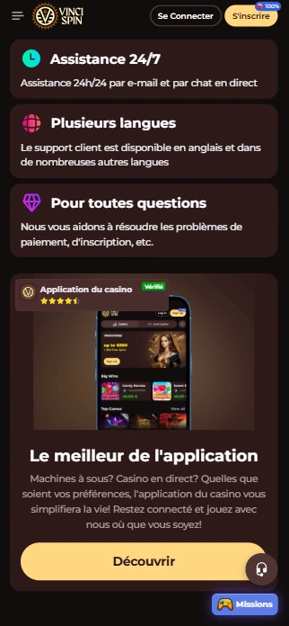 Propos du Casino VinciSpin Vérifié VinciSpinCasino Avis Francophone Aujourd’hui