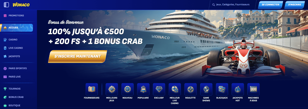 Propos du Wonaco Casino Avis de Wonaco Casino Site sur Internet