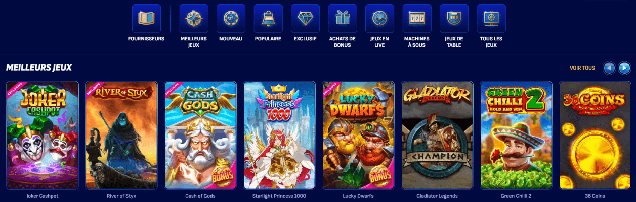 Jeux au Wonaco Casino Tous les Jeux sur Wonaco Casino en Ligne