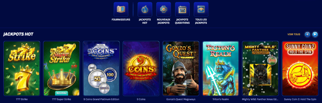 Jackpot Jeux au Wonaco Casino Excellent Jeux avec Jackpot sur Wonaco FR